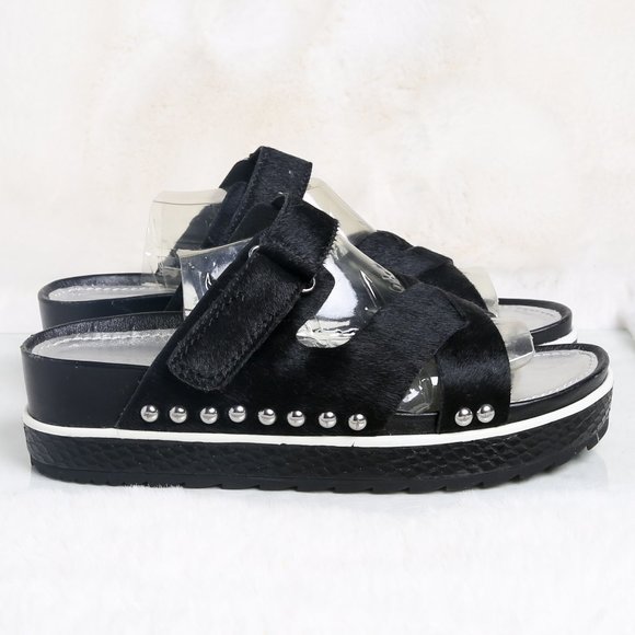 Donald J. Pliner Calf Hair Lug Platform Sandals | Size 8 - Picture 4 of 11